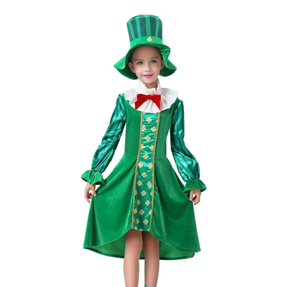 St Patrick's Day Kids Green Dress Party Cosplay Costume Carnival Suit - Pajamasbuy