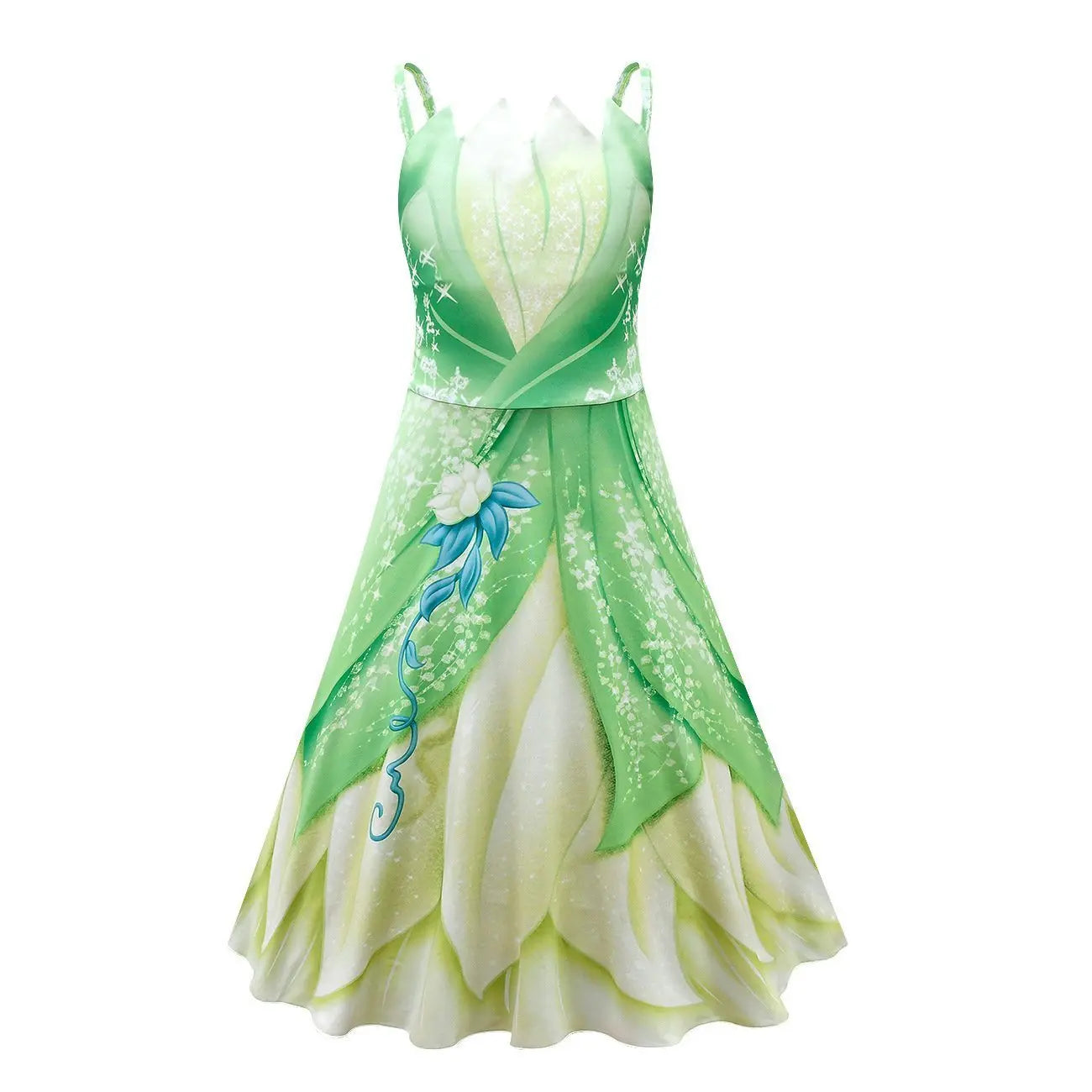 The Princess and The Frog Tiana Cosplay Costume Girl Princess Dress Halloween Outfit - Pajamasbuy