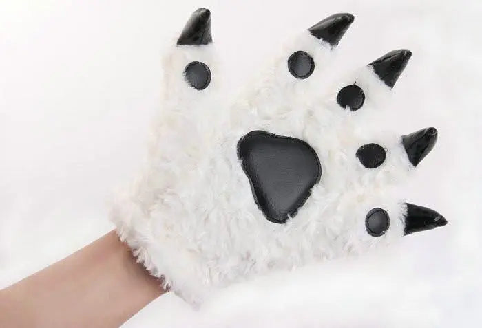 Unisex Onesies Warm Plush Animal Hands Claw Paw Furry gloves Kigurumi - Pajamasbuy