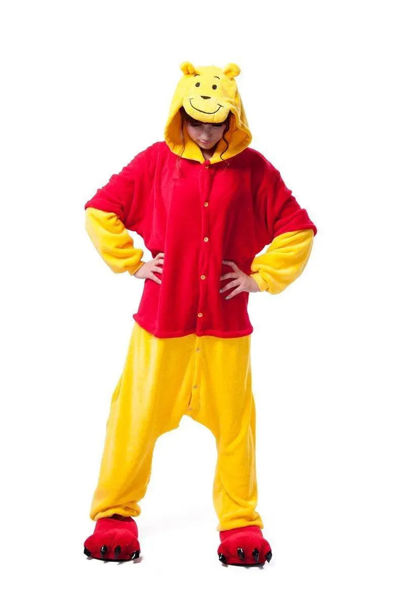 Winnie the Pooh Kigurumi Animal onesies Pajamas for Adult Costume - Pajamasbuy