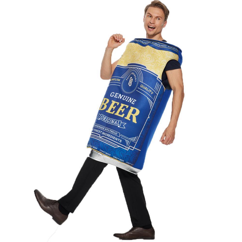 Adult cans beer bottle Oktoberfest Funny Novelty Halloween Cosplay Costume - Pajamasbuy