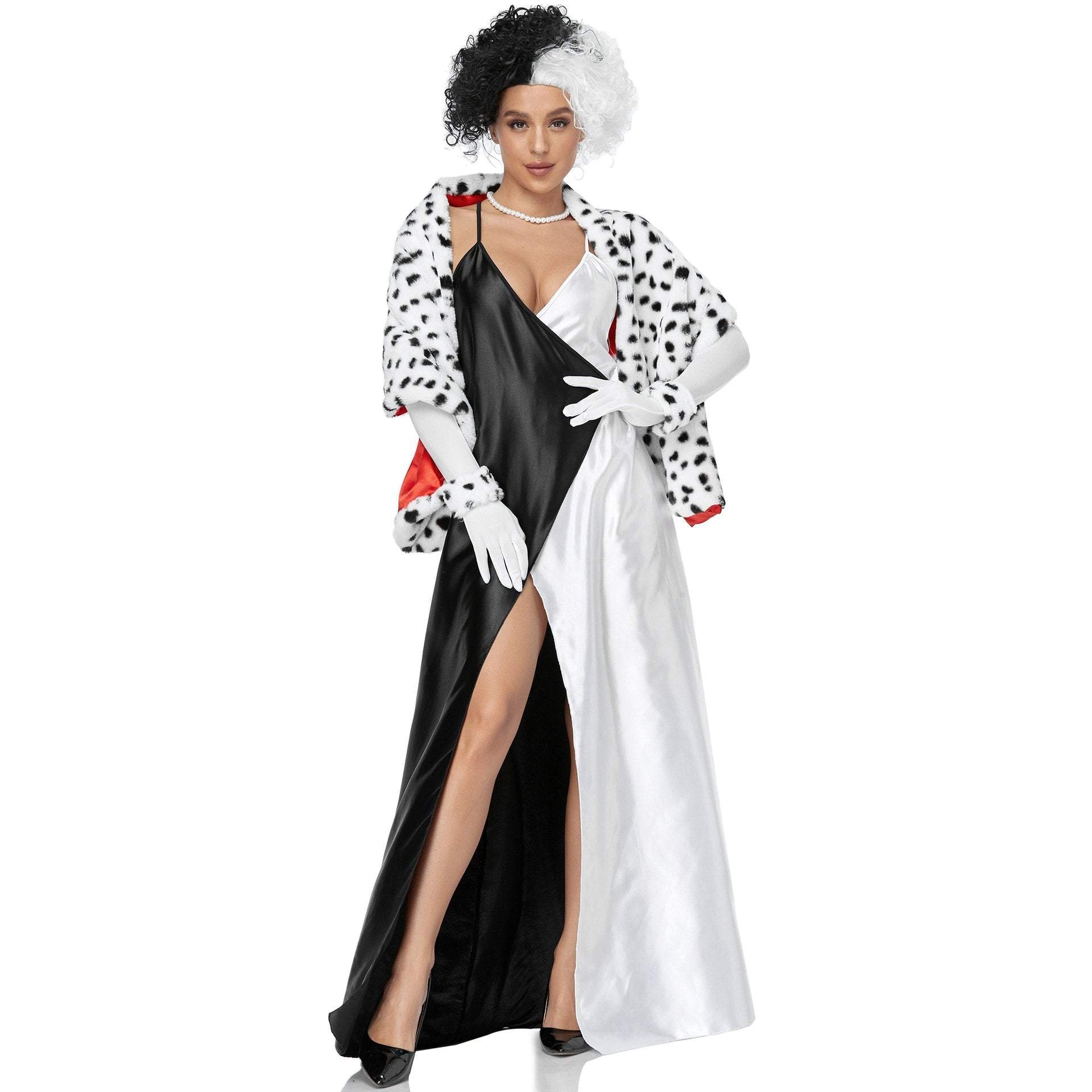 BuyAdult Cruella Duster Costume Dress Uniform Halloween Women Now Cheaper With 3 - 5 Days Ship - PajamasBuy