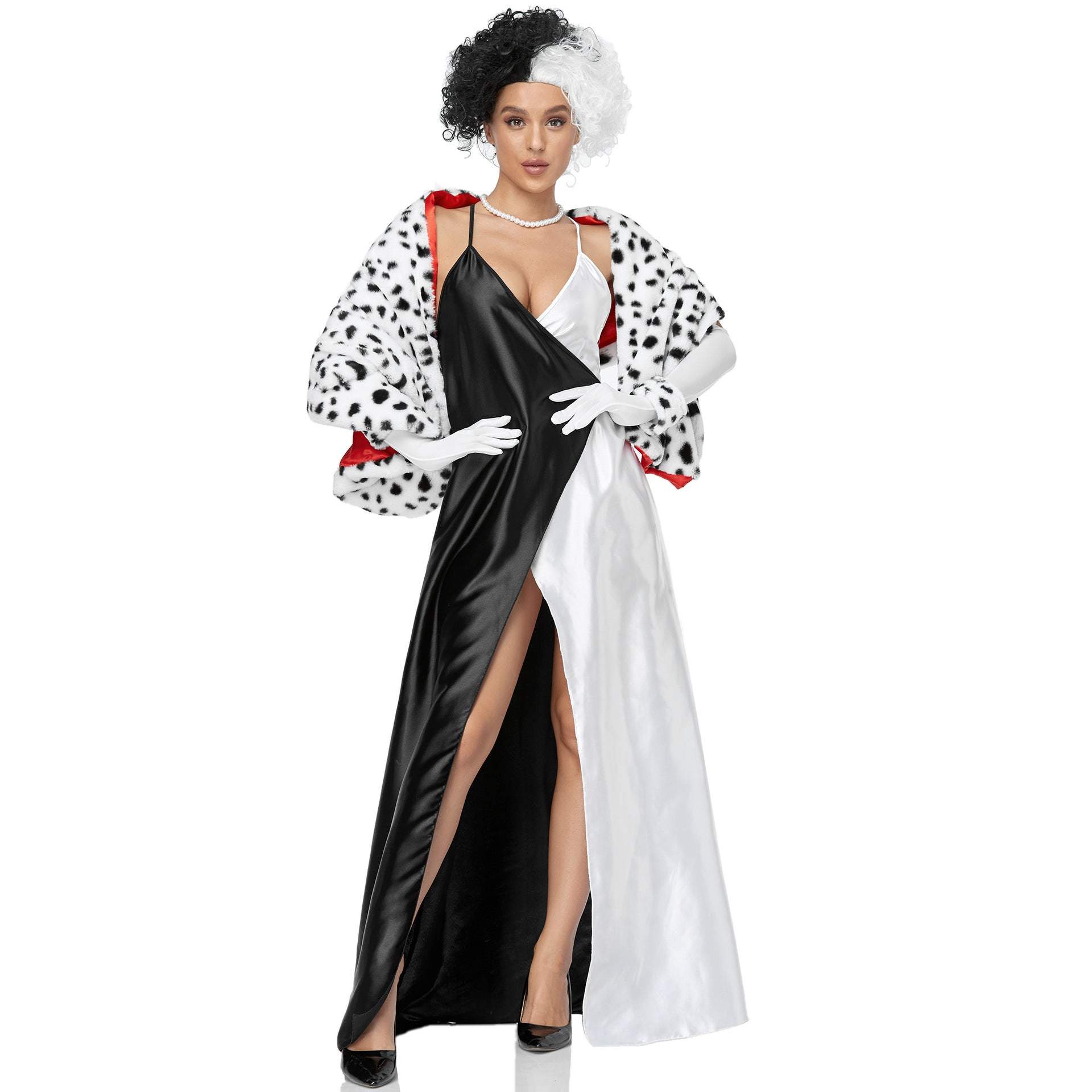 BuyAdult Cruella Duster Costume Dress Uniform Halloween Women Now Cheaper With 3 - 5 Days Ship - PajamasBuy