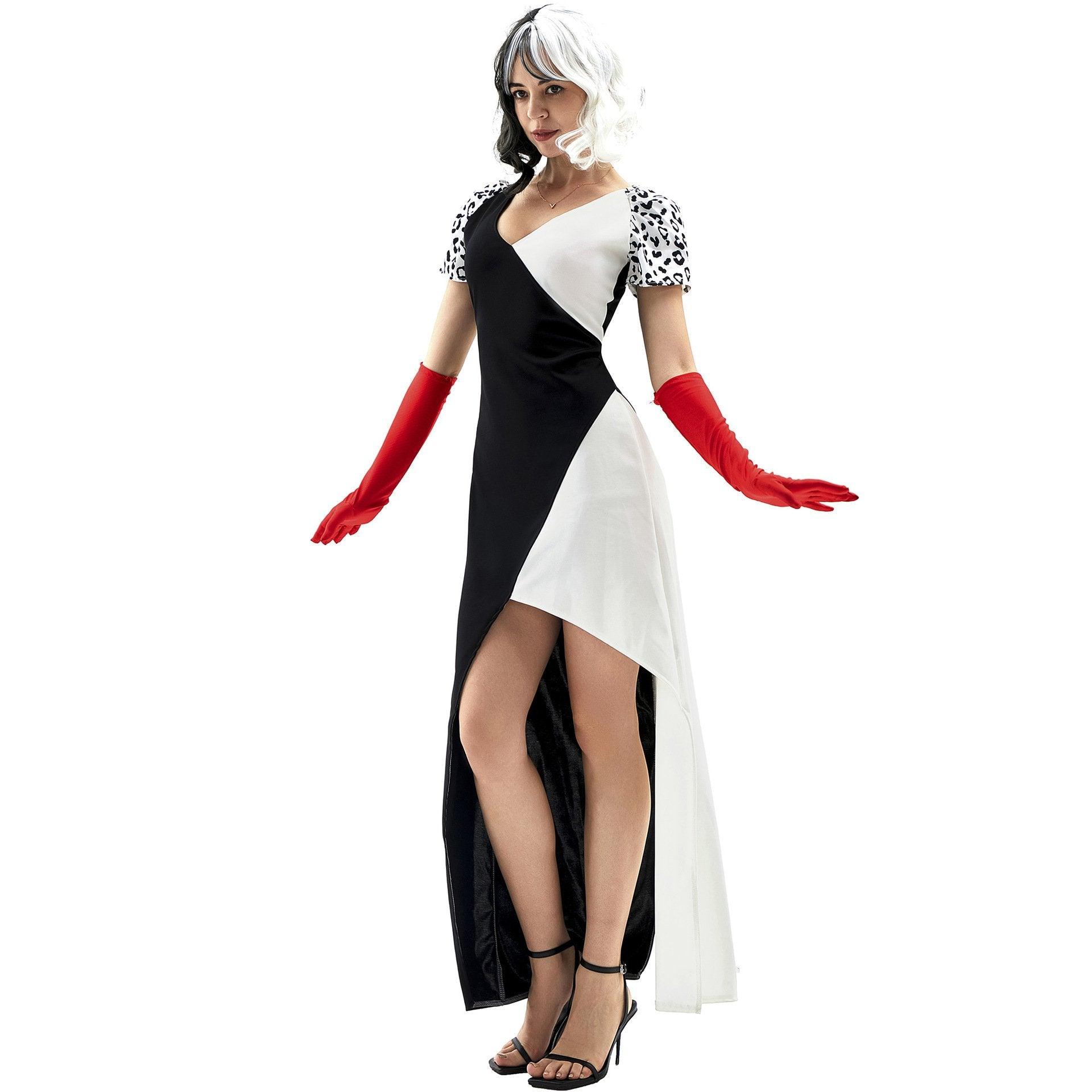 Adult Cruella Duster Stage Costume Dress Halloween Women - Pajamasbuy