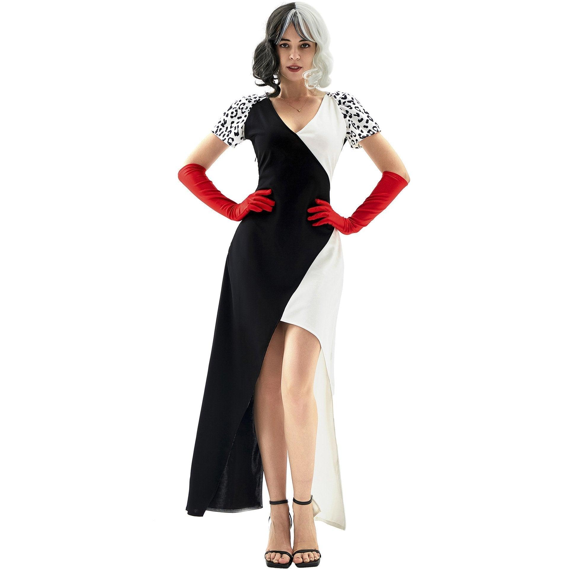 Adult Cruella Duster Stage Costume Dress Halloween Women - Pajamasbuy