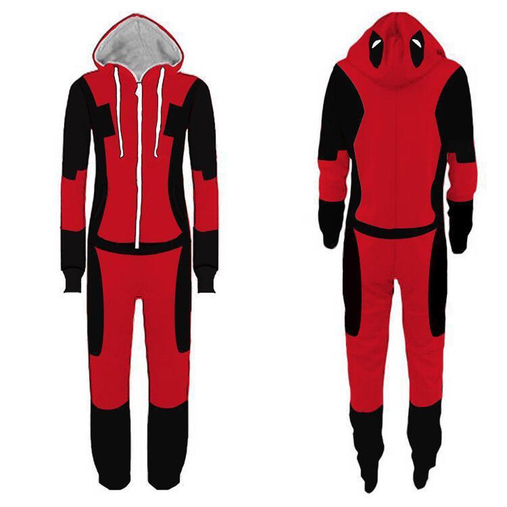 BuyAdult Men's Super hero Spider - man Deadpool The Flash One Piece costume Jumpsuit Now Cheaper With 3 - 5 Days Ship - PajamasBuy