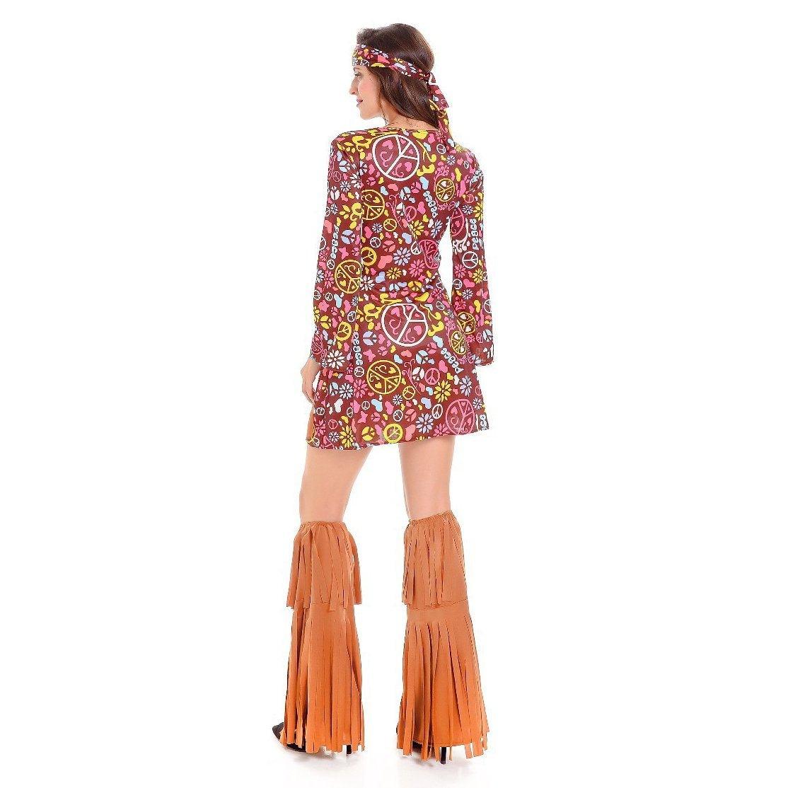 Adult Peace and Love Hippie Costume Party Halloween Women's Tassel - Pajamasbuy