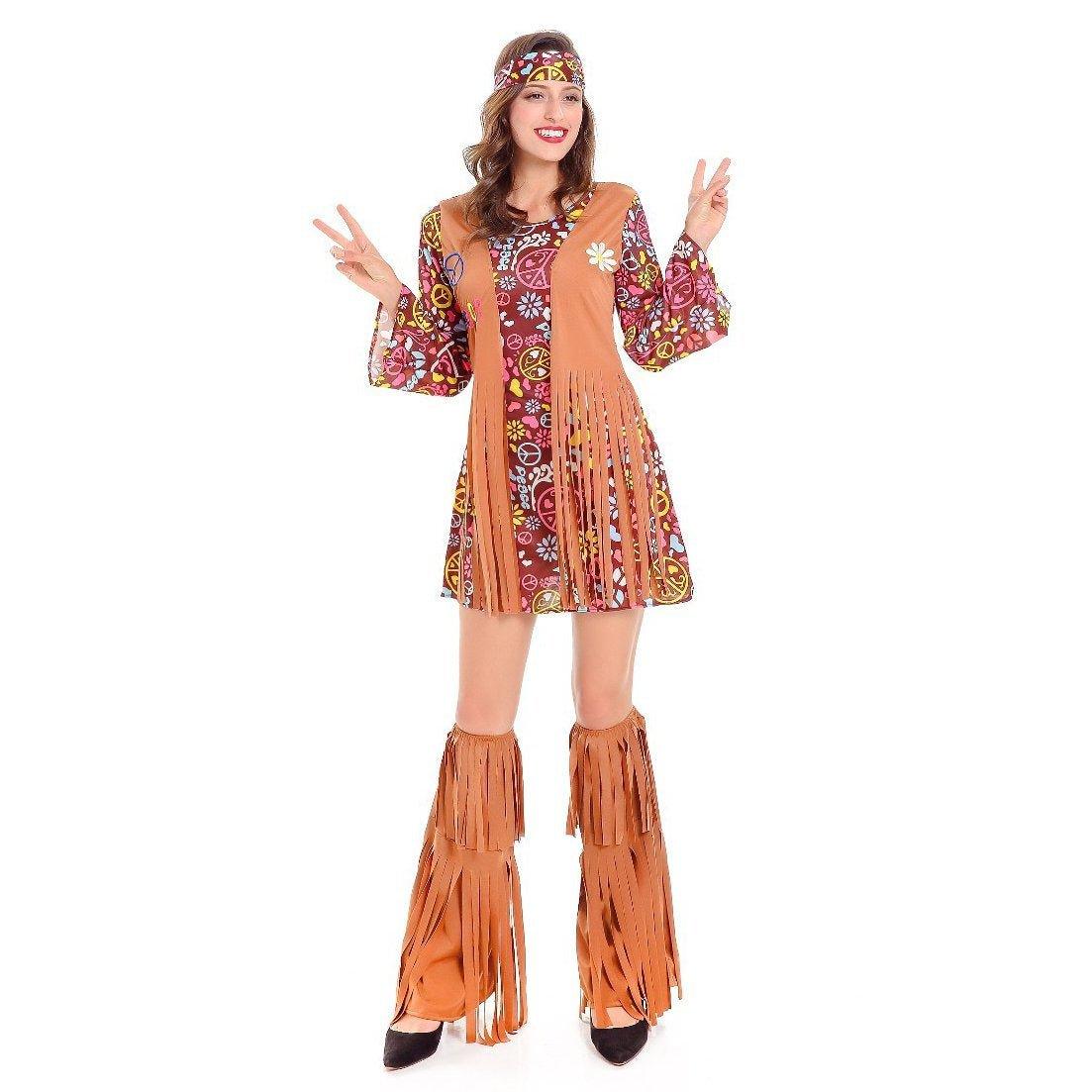 Adult Peace and Love Hippie Costume Party Halloween Women's Tassel - Pajamasbuy