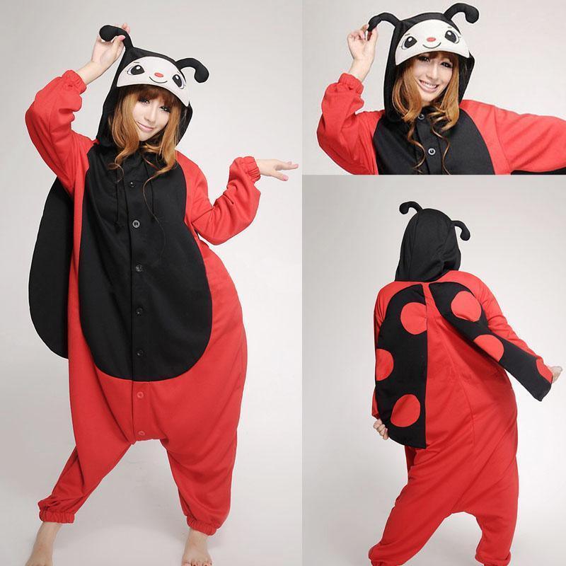 Adult Red Ladybird Onesies Hoodie kigurumi costume Pajamas - Pajamasbuy