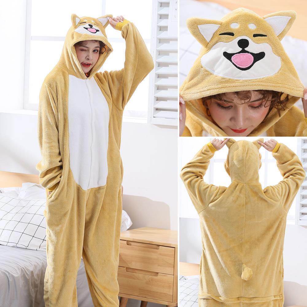 Adult Shiba Inu Dog Kigurumi Animal Onesies Pajamas For Adult Pajamas Costumes - Pajamasbuy