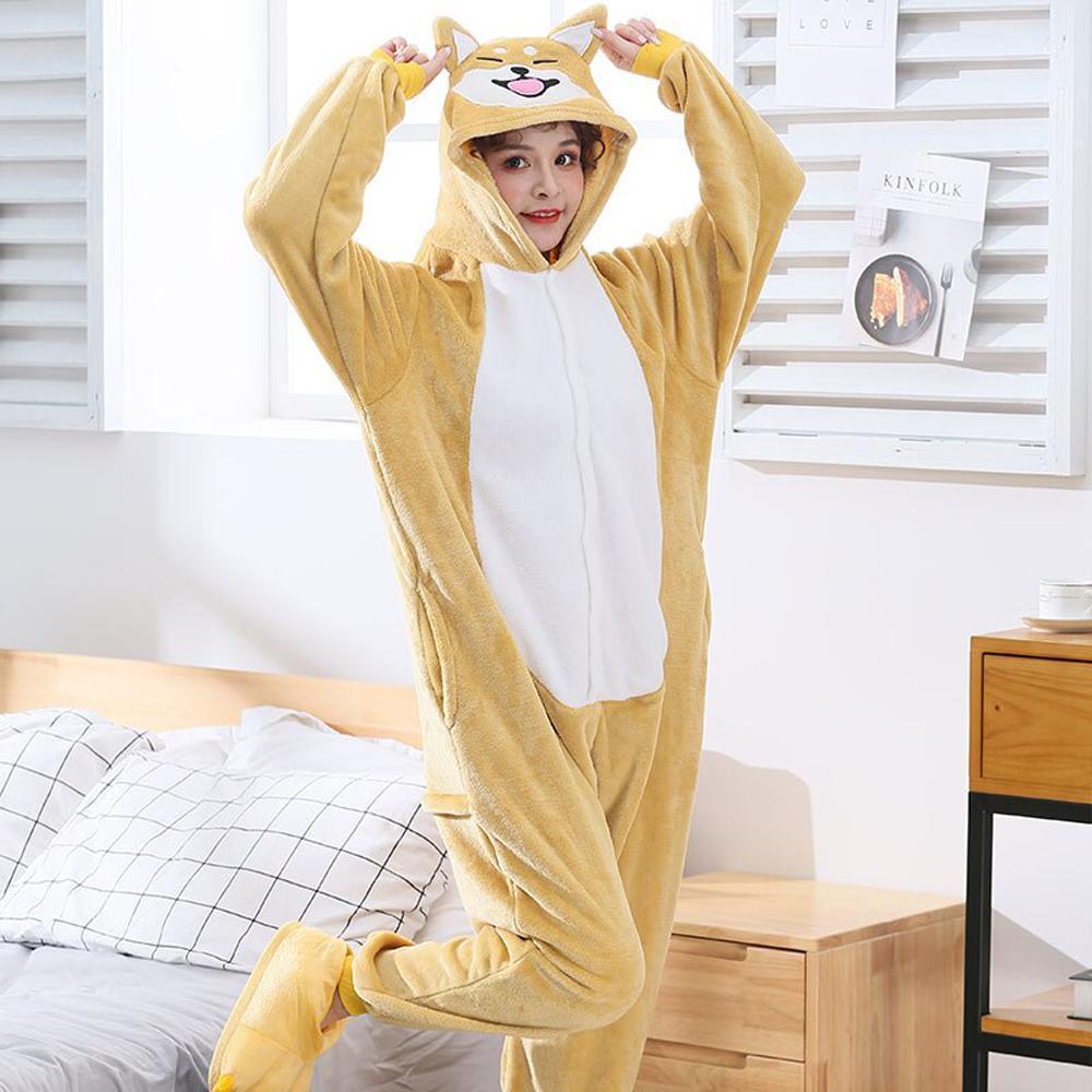 Adult Shiba Inu Dog Kigurumi Animal Onesies Pajamas For Adult Pajamas Costumes - Pajamasbuy