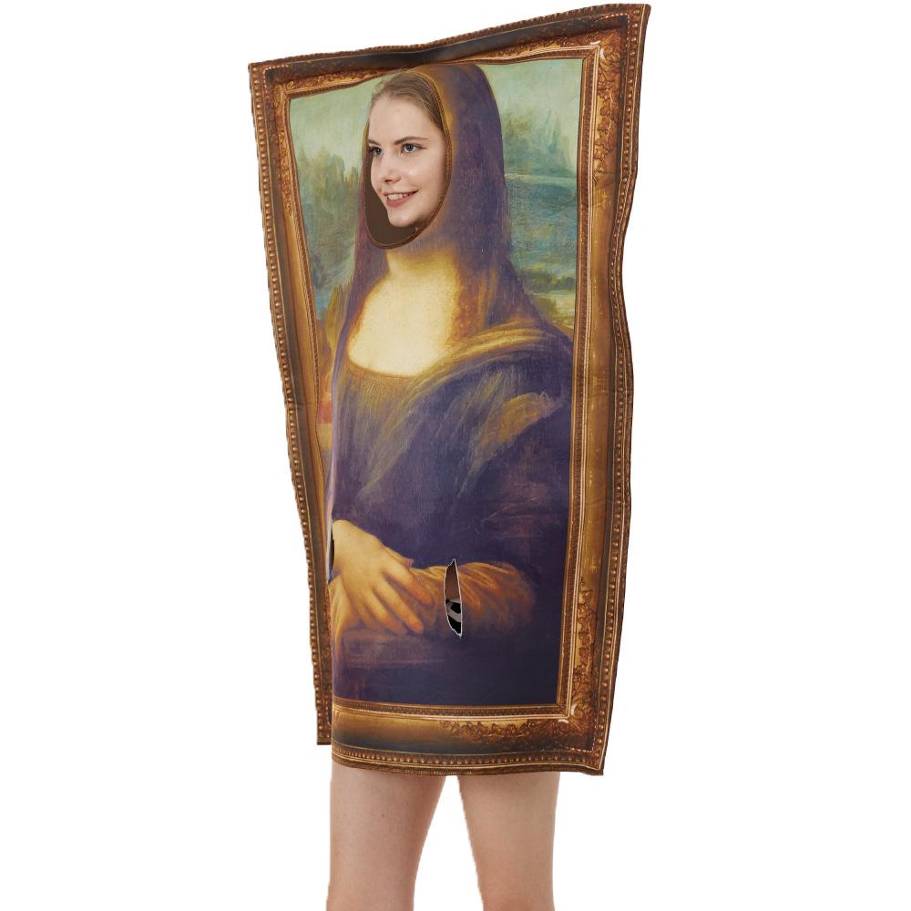 BuyAdult Spoof murals Mona Lisa Funny Novelty Halloween Cosplay Costume Now Cheaper With 3 - 5 Days Ship - PajamasBuy