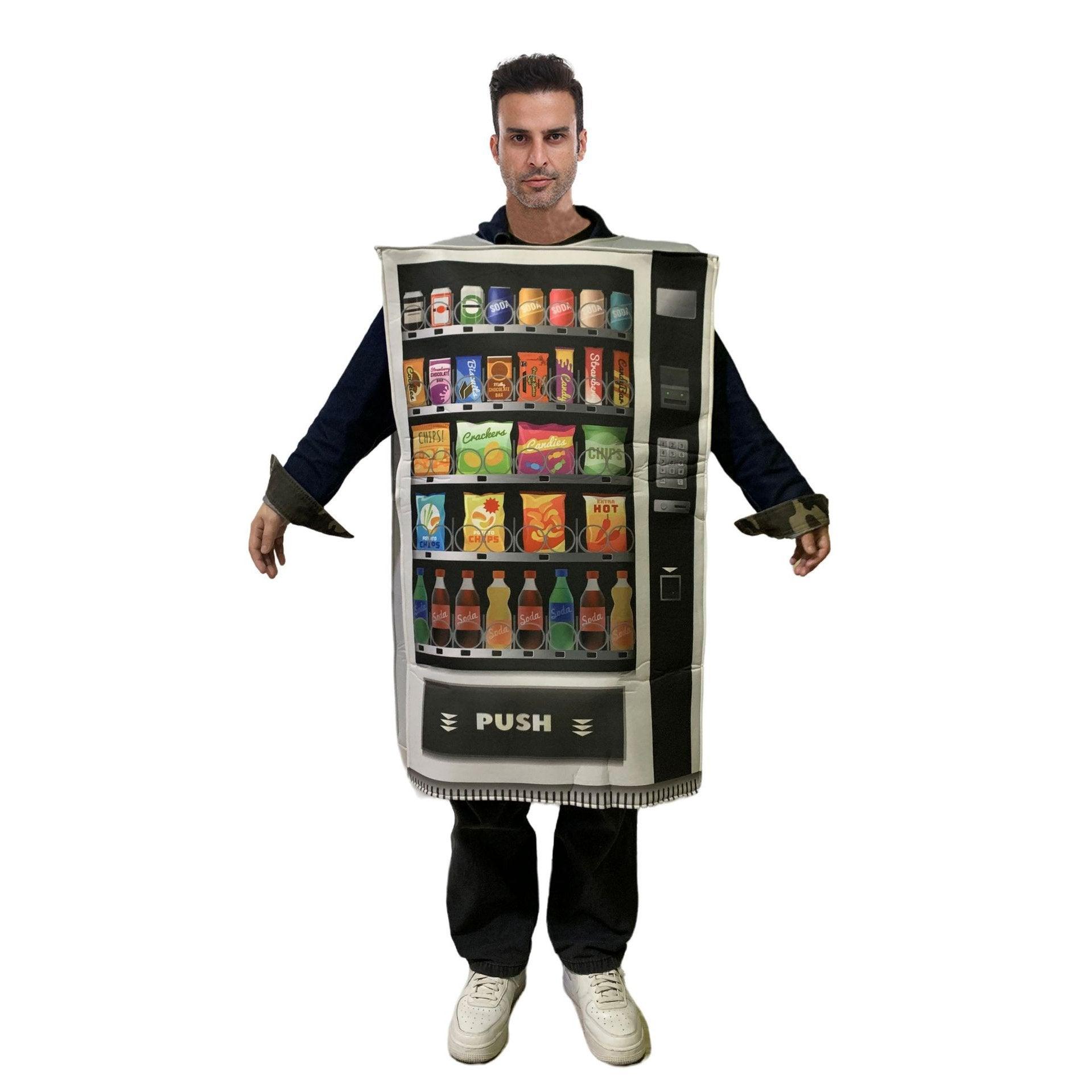 Adult Spoof Supermarket vending machines Funny Novelty Halloween Cosplay Costume - Pajamasbuy