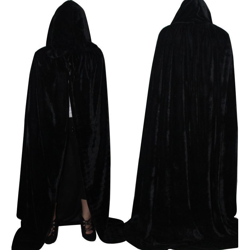 Adult Unisex Hooded Robe Long Cloak Cape Halloween Costume - Pajamasbuy