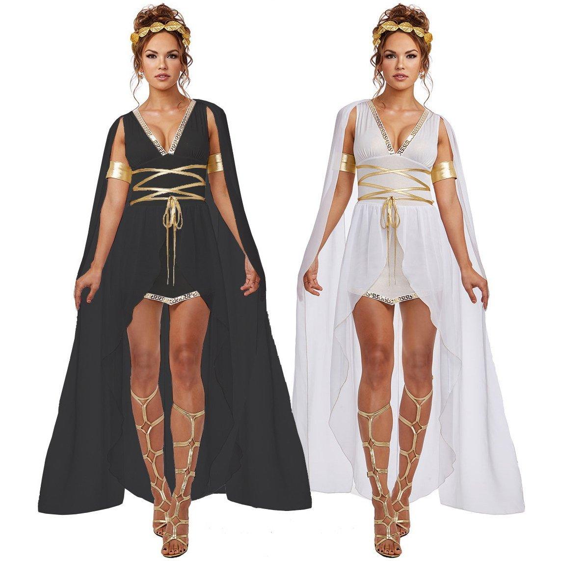 Ancient Greek Goddess Cleopatra Athena Cosplay Costume Medieval Dress - Pajamasbuy