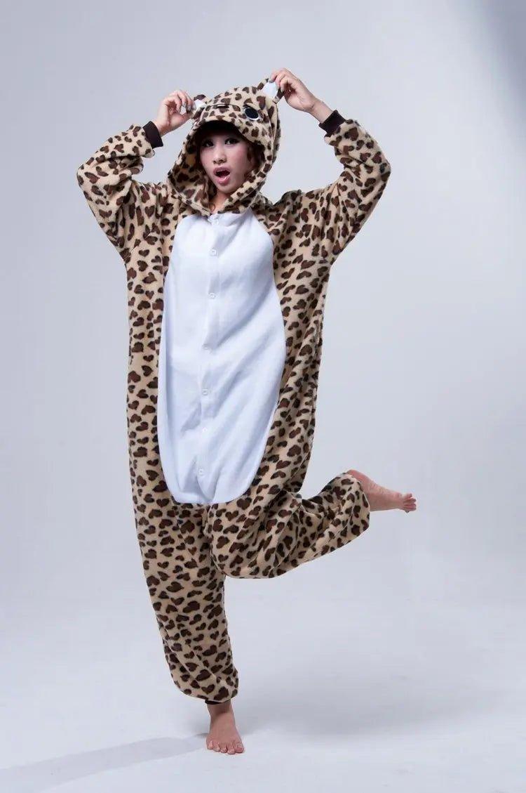 Animal Adult Leopard Bear Costume Onesies Kigurumi Pajamas - Pajamasbuy