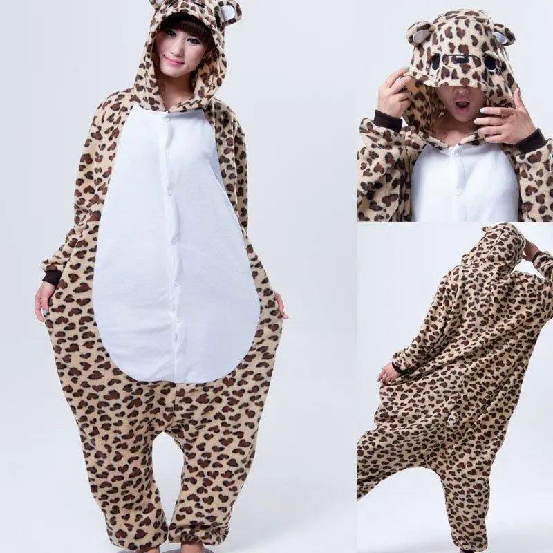 Animal Adult Leopard Bear Costume Onesies Kigurumi Pajamas - Pajamasbuy