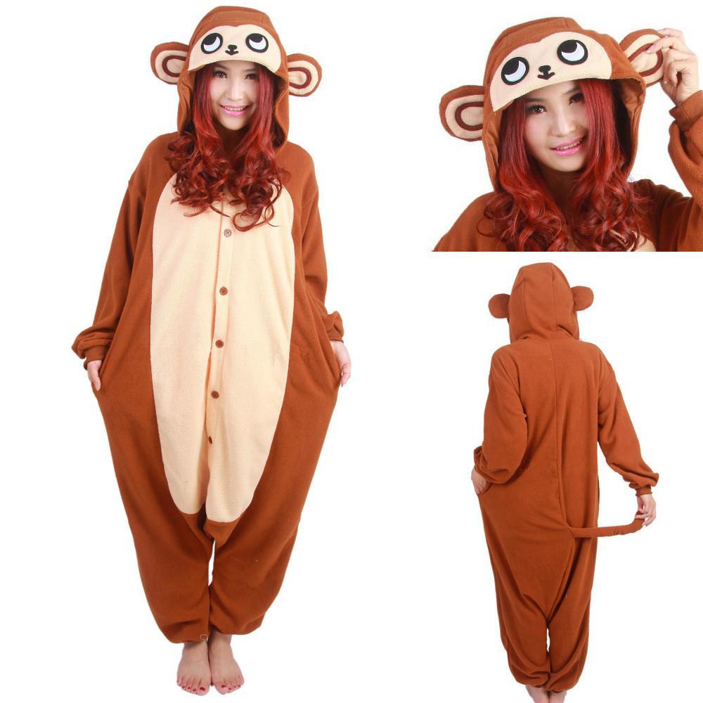 BuyAnimal Adult Monkey Onesies Hoodie kigurumi costume Pajamas Now Cheaper With 3 - 5 Days Ship - PajamasBuy