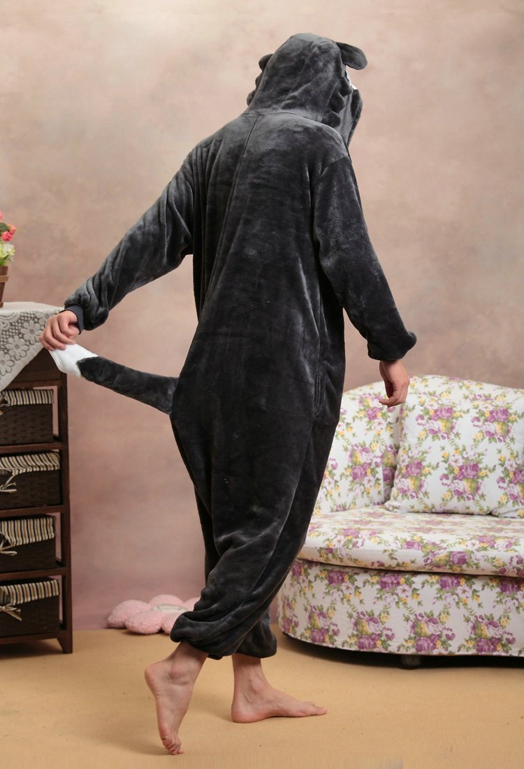 BuyAnimal Adult Pajamas Timber Wolf Hoodie kigurumi Now Cheaper With 3 - 5 Days Ship - PajamasBuy