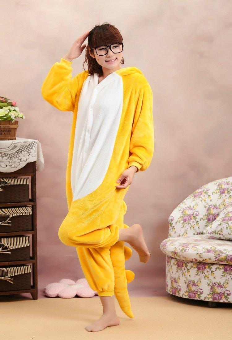 Animal Adult Yellow Dinosaur Onesie kigurumi Costume Pajamas - Pajamasbuy