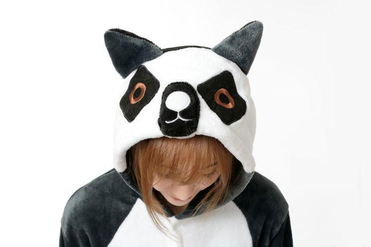 Animal Cat Kigurumi Hoodie Tailed Onesie Costume Pajamas - Pajamasbuy