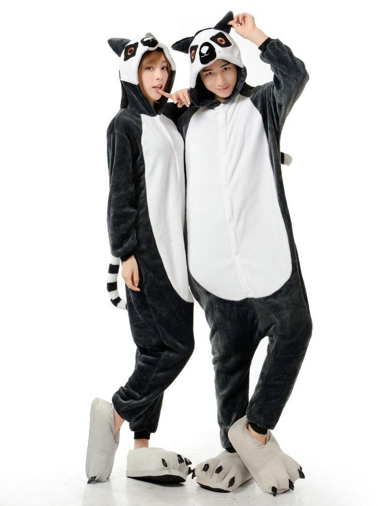 Animal Cat Kigurumi Hoodie Tailed Onesie Costume Pajamas - Pajamasbuy