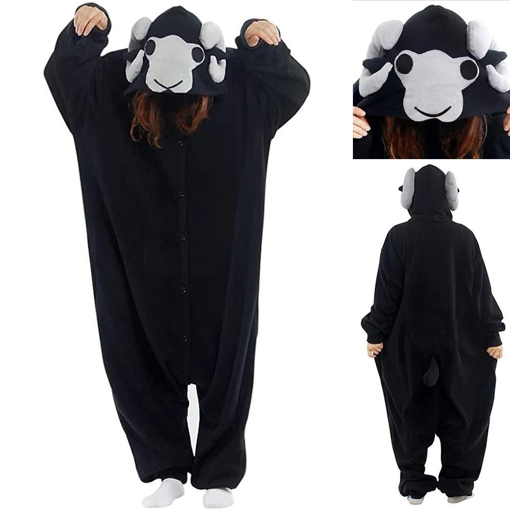 BuyAnimal kigurumi onesies Zippered Goat Cartoon Costume Now Cheaper With 3 - 5 Days Ship - PajamasBuy