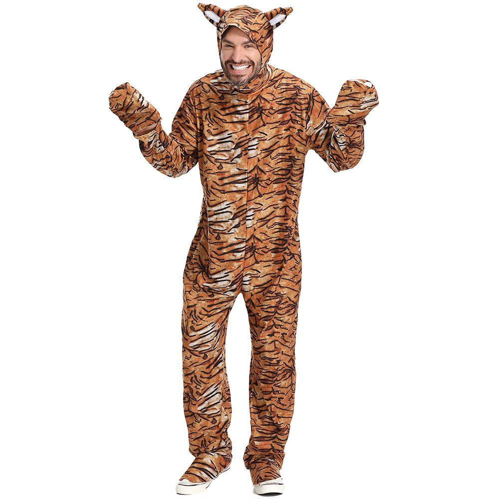 Animal Tiger Adult Jumpsuit Cosplay Costume Outfits Carnival Suit - Pajamasbuy