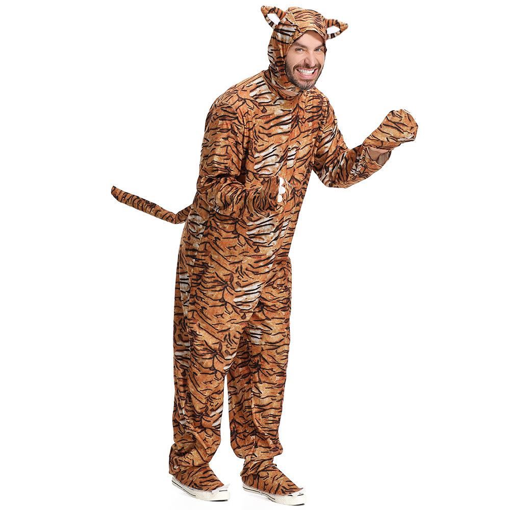 BuyAnimal Tiger Adult Jumpsuit Cosplay Costume Outfits Carnival Suit Now Cheaper With 3 - 5 Days Ship - PajamasBuy