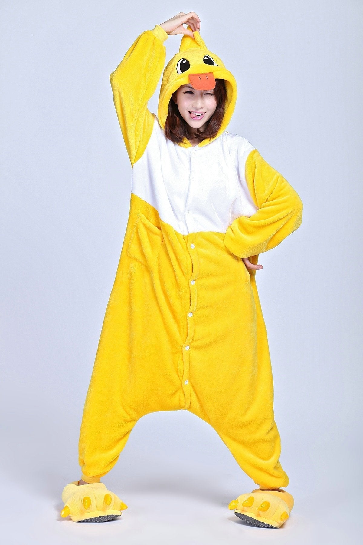 BuyAnimal Unisex Adult Duck Onesies Kigurumi Costume Pajamas Now Cheaper With 3 - 5 Days Ship - PajamasBuy