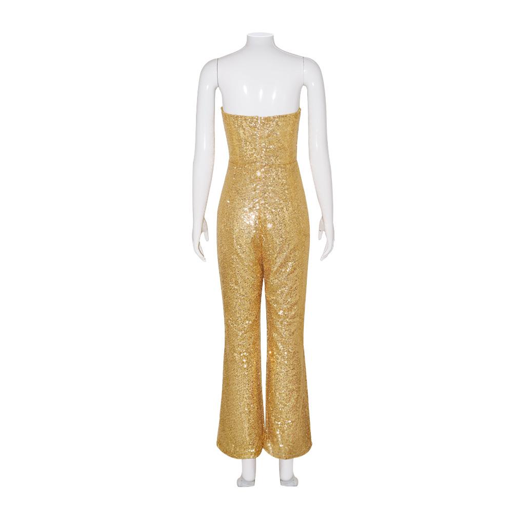 BuyBarbie Movie Margot Robbie Gold Disco Jumpsuits Cosplay Costume Halloween Carnival Suit Now Cheaper With 3 - 5 Days Ship - PajamasBuy