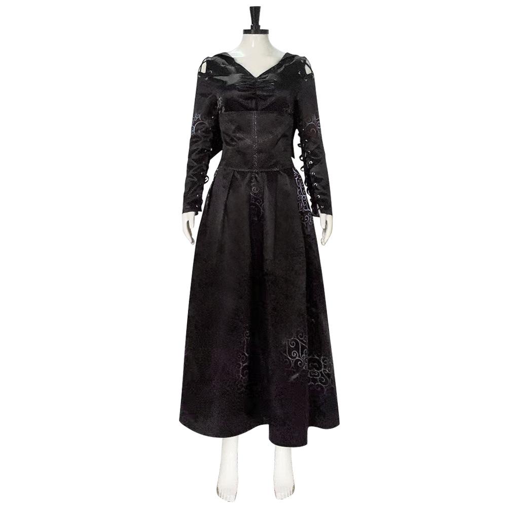 BuyBellatrix Lestrange Satin Dress Halloween Cosplay Costume Now Cheaper With 3 - 5 Days Ship - PajamasBuy