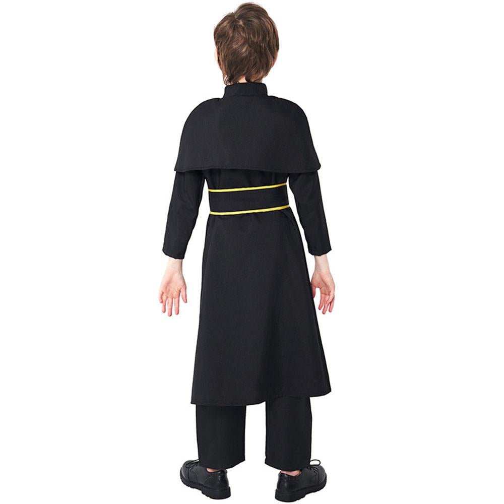 BuyBlack Robed Priest Halloween Outfits Carnival Cosplay Costume For Kids Now Cheaper With 3 - 5 Days Ship - PajamasBuy