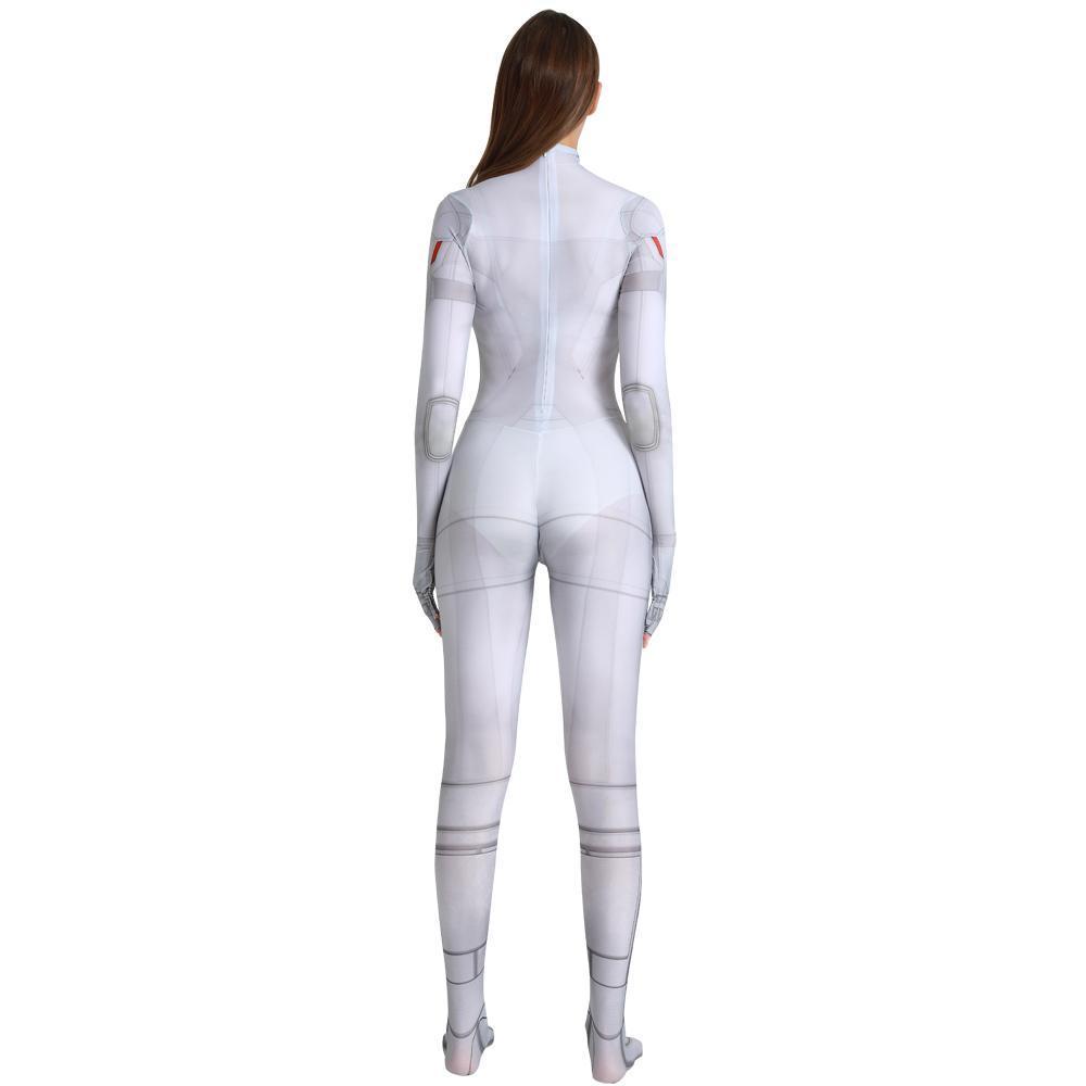 BuyBlack Widow White Cosplay Costume Zentai Bodysuit for Halloween Party Now Cheaper With 3 - 5 Days Ship - PajamasBuy