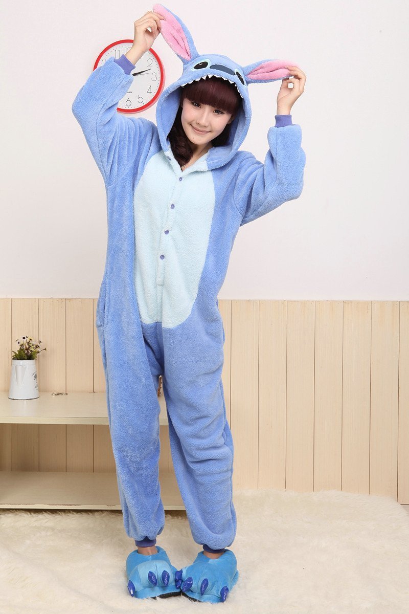 BuyBlue Stitch Kigurumi Onesies Pajamas Animal Costume Now Cheaper With 3 - 5 Days Ship - PajamasBuy