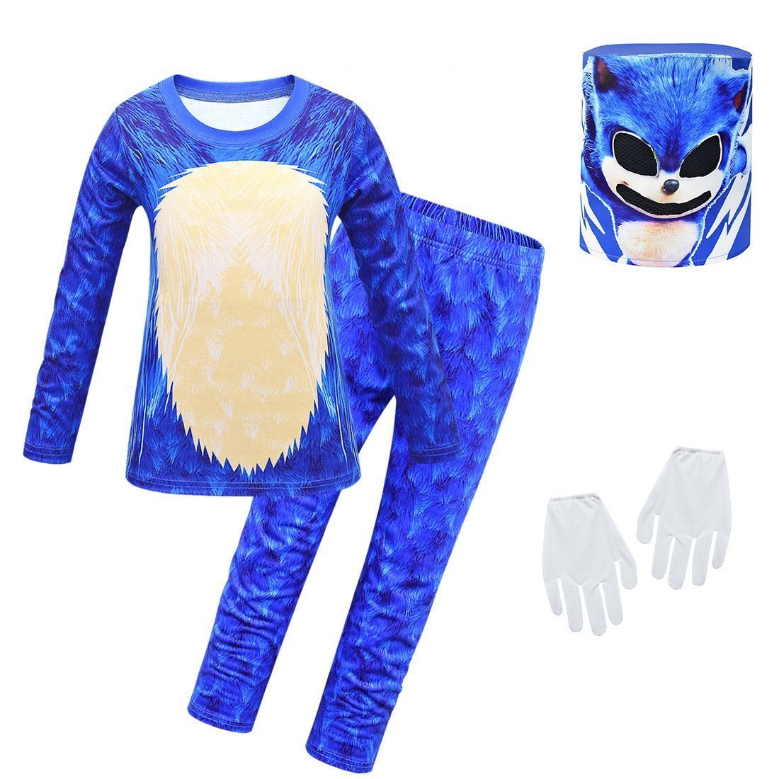 BuyBoys Long Sleeve Cartoon Pants Set Sonic the Hedgehog Print costumes Set Now Cheaper With 3 - 5 Days Ship - PajamasBuy