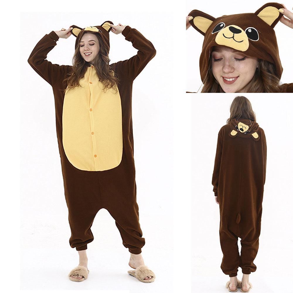 BuyBrown bear Kigurumi Animal Onesies Pajamas For Adult Pajamas Now Cheaper With 3 - 5 Days Ship - PajamasBuy