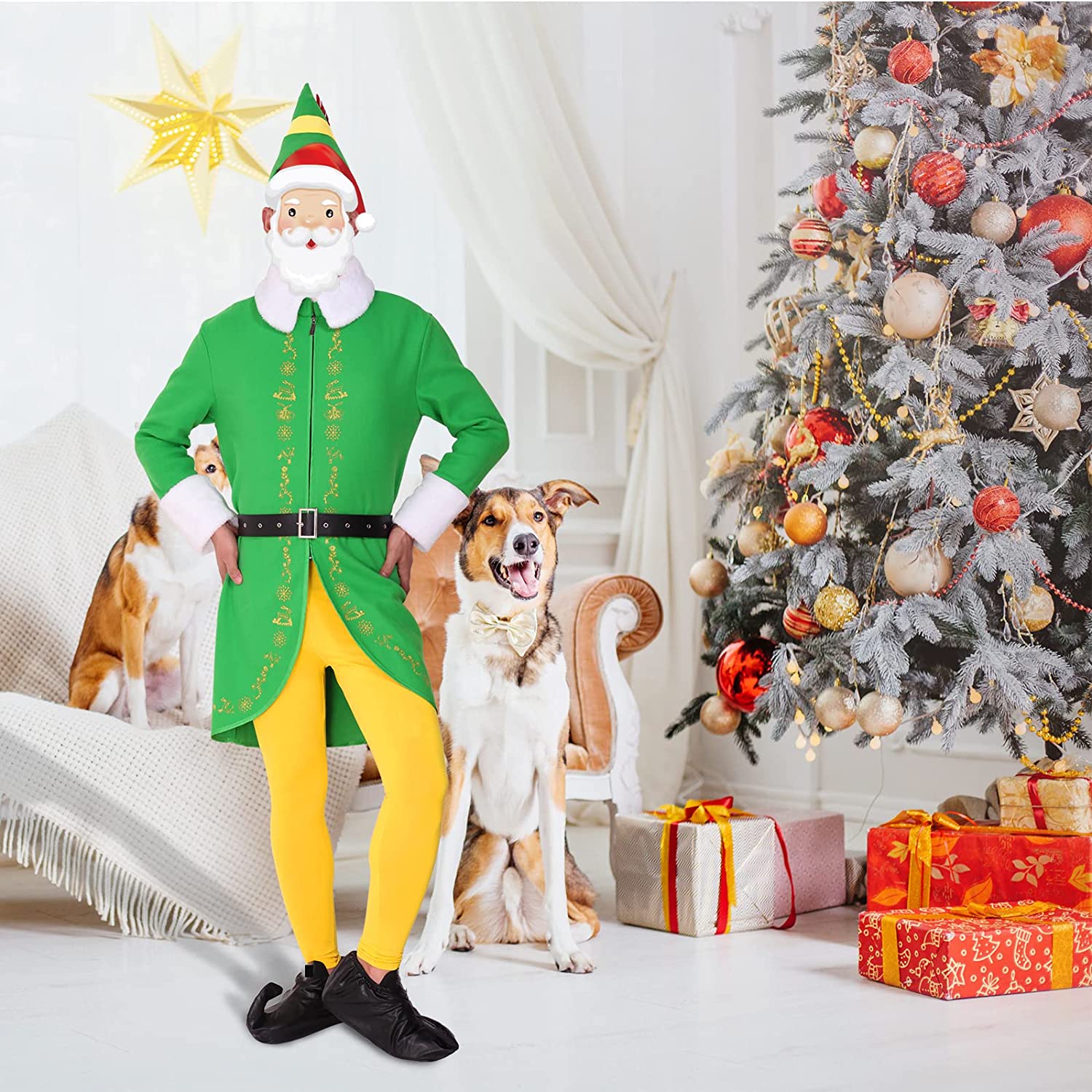 BuyBuddy Elf Christmas Cosplay Costume Full Set Party Costumes for Men Now Cheaper With 3 - 5 Days Ship - PajamasBuy