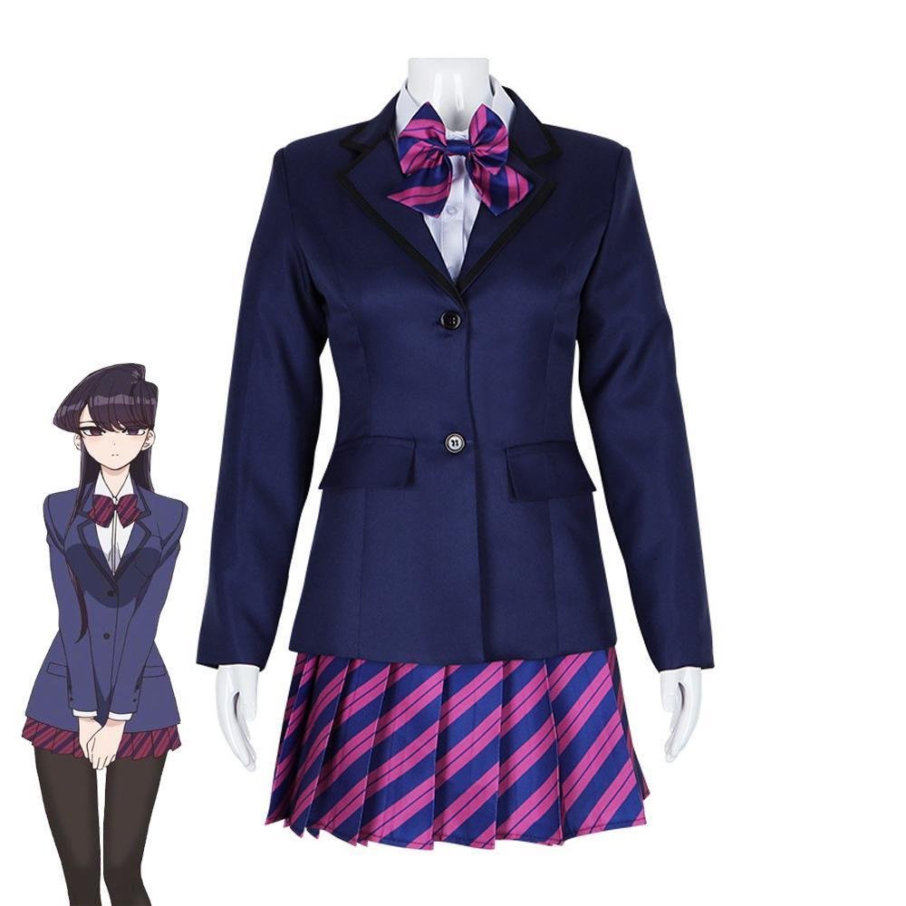 BuyCan't Communicate Uniform Dress Cosplay Costume Skirt Outfit Anime Halloween Shirt Coat with Tie for Women Now Cheaper With 3 - 5 Days Ship - PajamasBuy