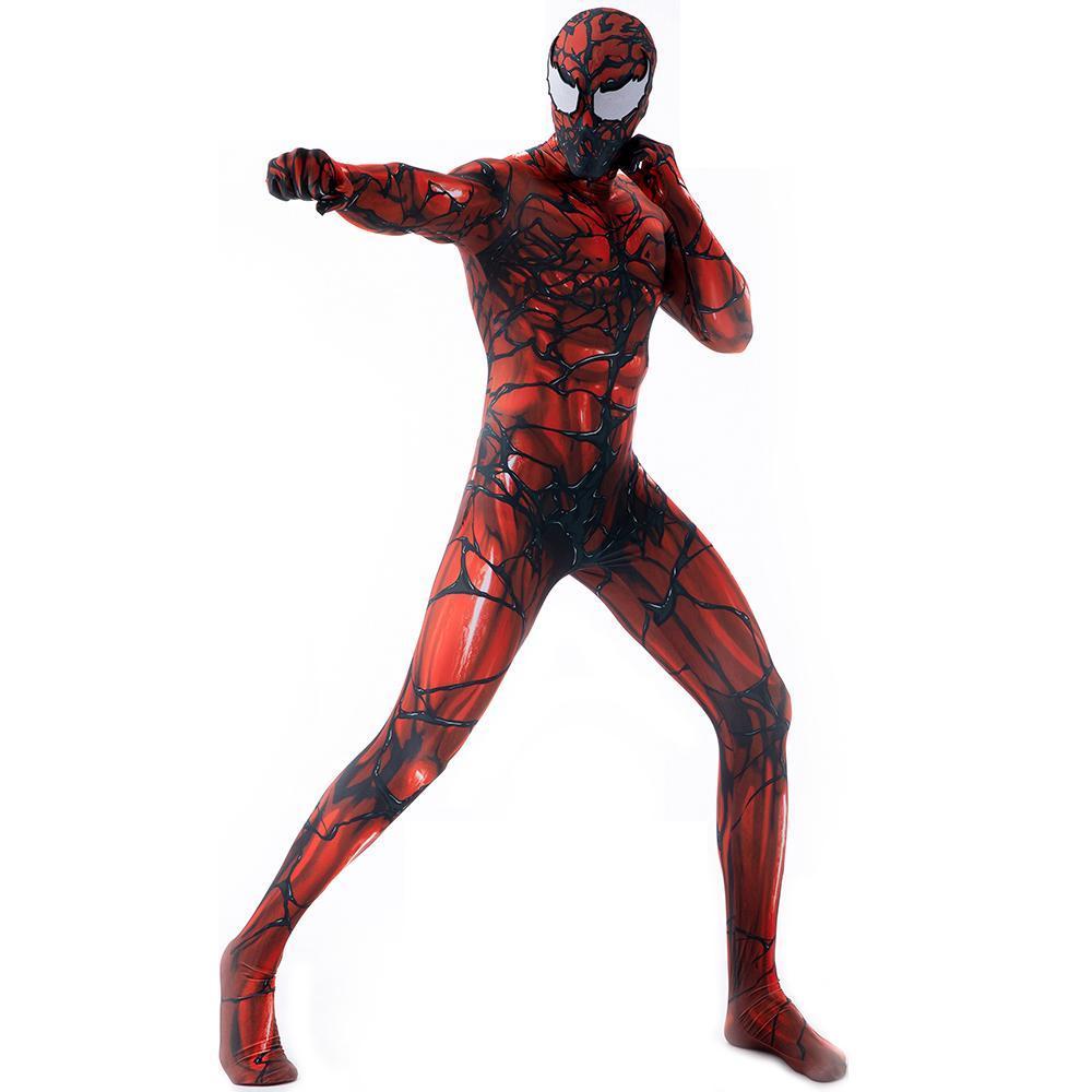 BuyCarnage Red Rubies Venom Spider - Man Costume Cosplay Jumpsuit Superhero Bodysuit Halloween Suit Zentai For Adult Kids Now Cheaper With 3 - 5 Days Ship - PajamasBuy