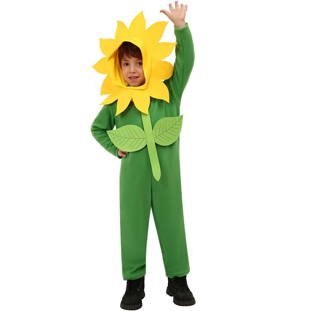 BuyChildren's Day Sun Flower Kids Jumpsuit Stage Party Cosplay Costumes Now Cheaper With 3 - 5 Days Ship - PajamasBuy