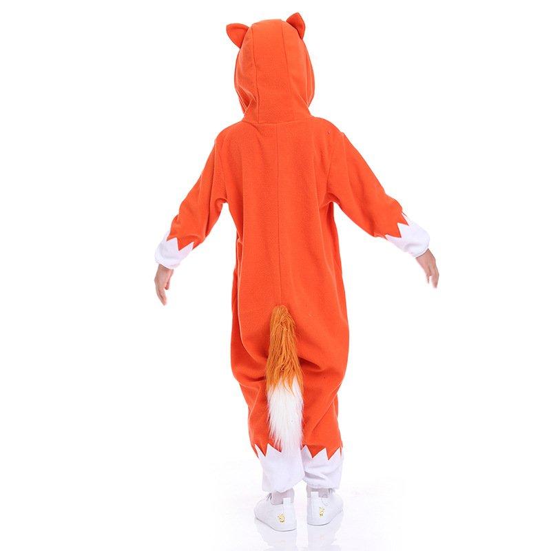 BuyChristmas Costumes Kids Cartoon Fox Kigurumi Pajamas Hooded Jumpsuit Now Cheaper With 3 - 5 Days Ship - PajamasBuy