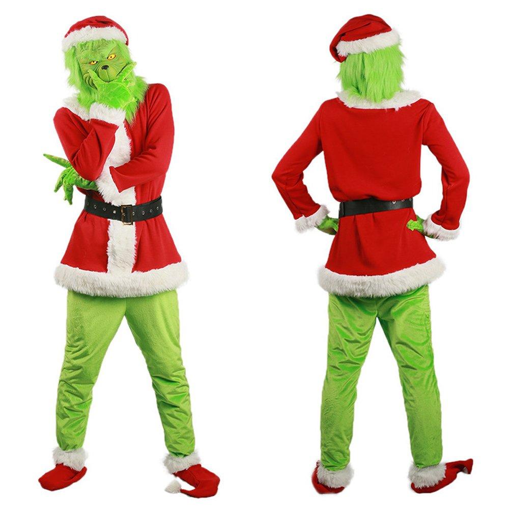 Christmas The Grinch Cosplay Costumes Party Performance Furry Santa Suit - Pajamasbuy