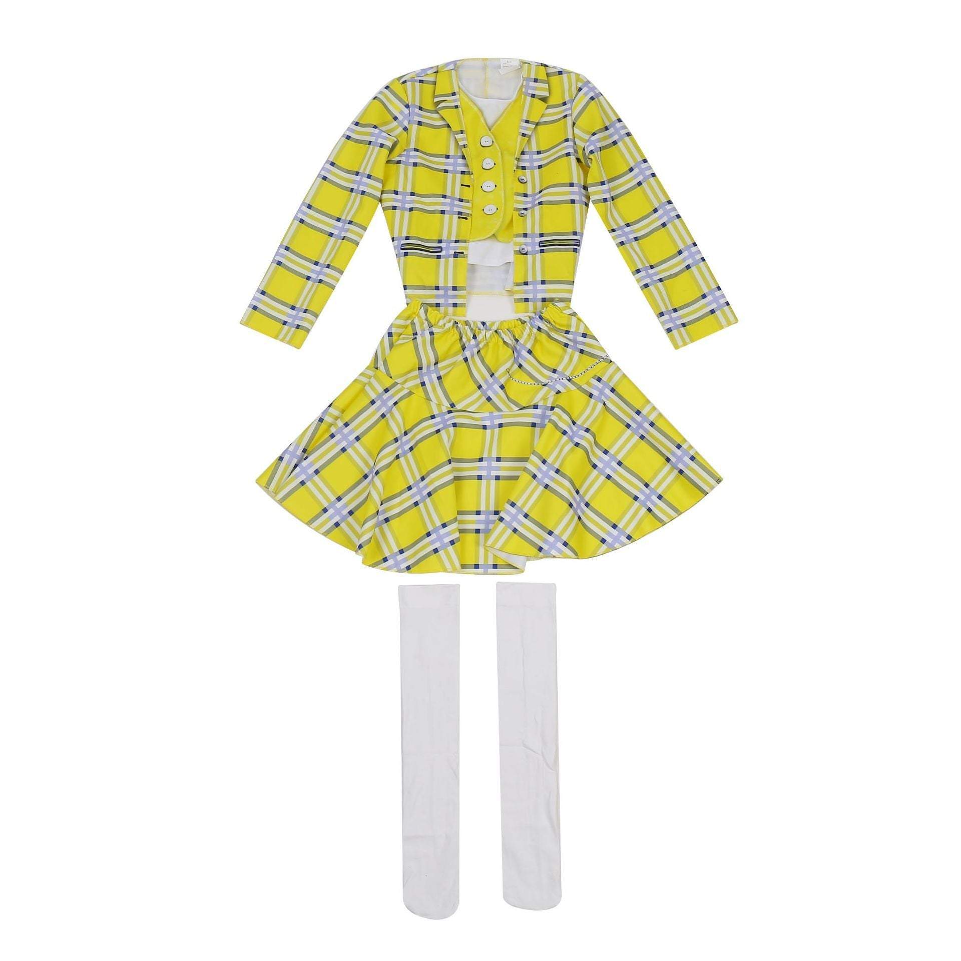 BuyClueless Girl Cosplay Costume School Uniform Suit Fancy Dress Halloween Cher Horowitz Outfit Now Cheaper With 3 - 5 Days Ship - PajamasBuy