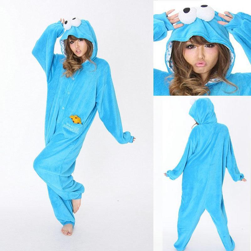 BuyCookie Monster Onesies Pajamas Adult Kigurumi Animal Costume Now Cheaper With 3 - 5 Days Ship - PajamasBuy