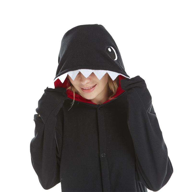 BuyDark Shark Animal Kigurumi Onesies Pajamas For Adult Now Cheaper With 3 - 5 Days Ship - PajamasBuy