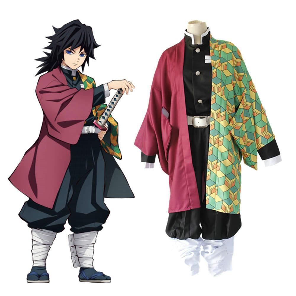 BuyDemon Slayer Giyuu Tomioka Halloween Anime Full Set Cosplay Costume Now Cheaper With 3 - 5 Days Ship - PajamasBuy