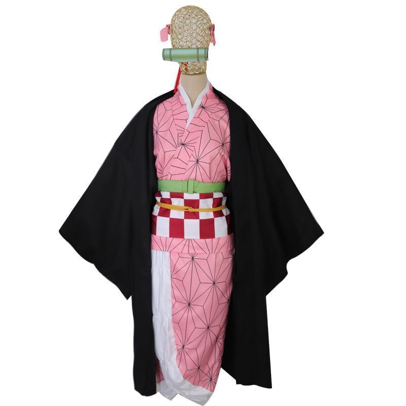 Demon Slayer Kamado Nezuko Anime Cosplay Costume Japanese Kimono - Pajamasbuy