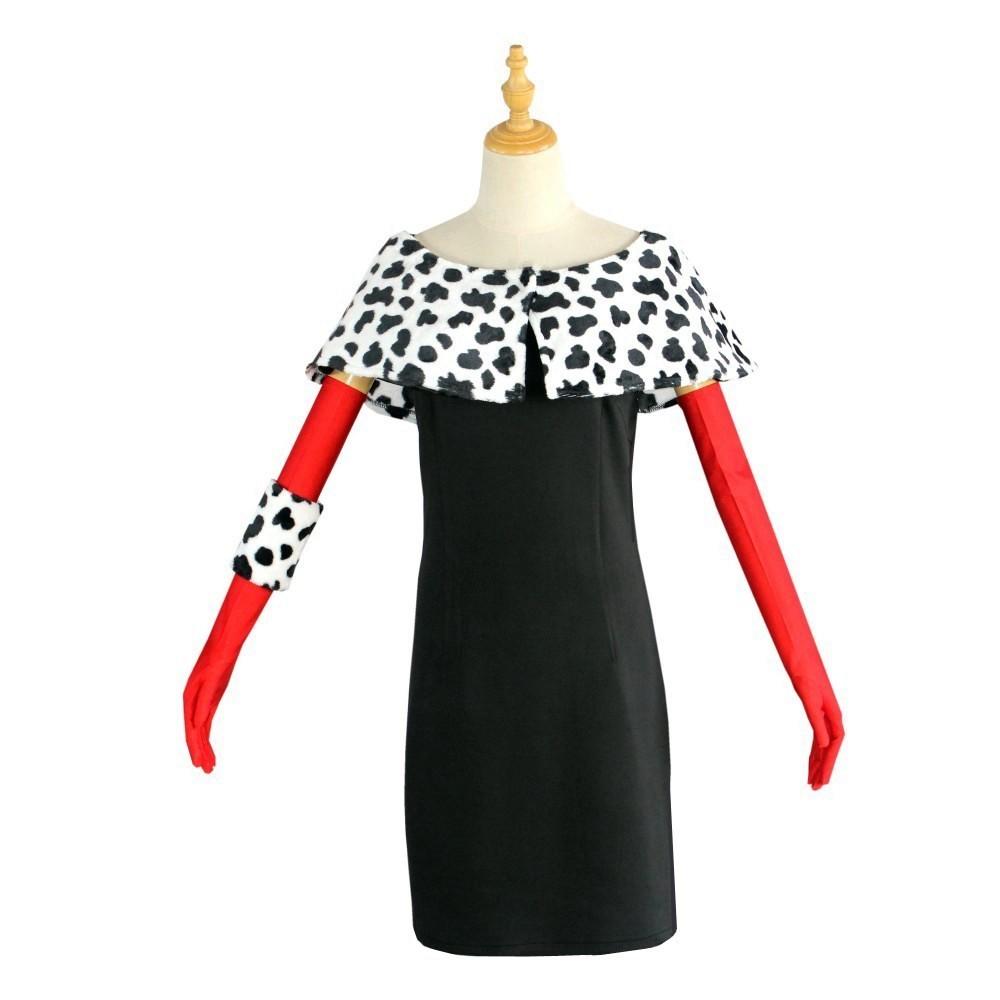 BuyEvil Madame Costume Cruella De Vil cosplay dress 101 Dalmatians Now Cheaper With 3 - 5 Days Ship - PajamasBuy