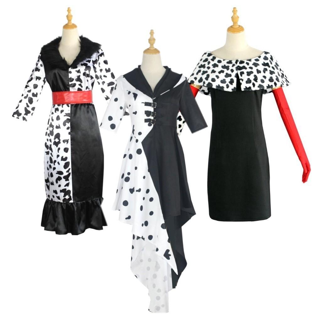 BuyEvil Madame Costume Cruella De Vil cosplay dress 101 Dalmatians Now Cheaper With 3 - 5 Days Ship - PajamasBuy